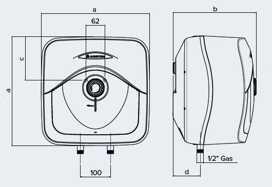 آبگرمکن برقی آریستون آندریس 10 لیتری