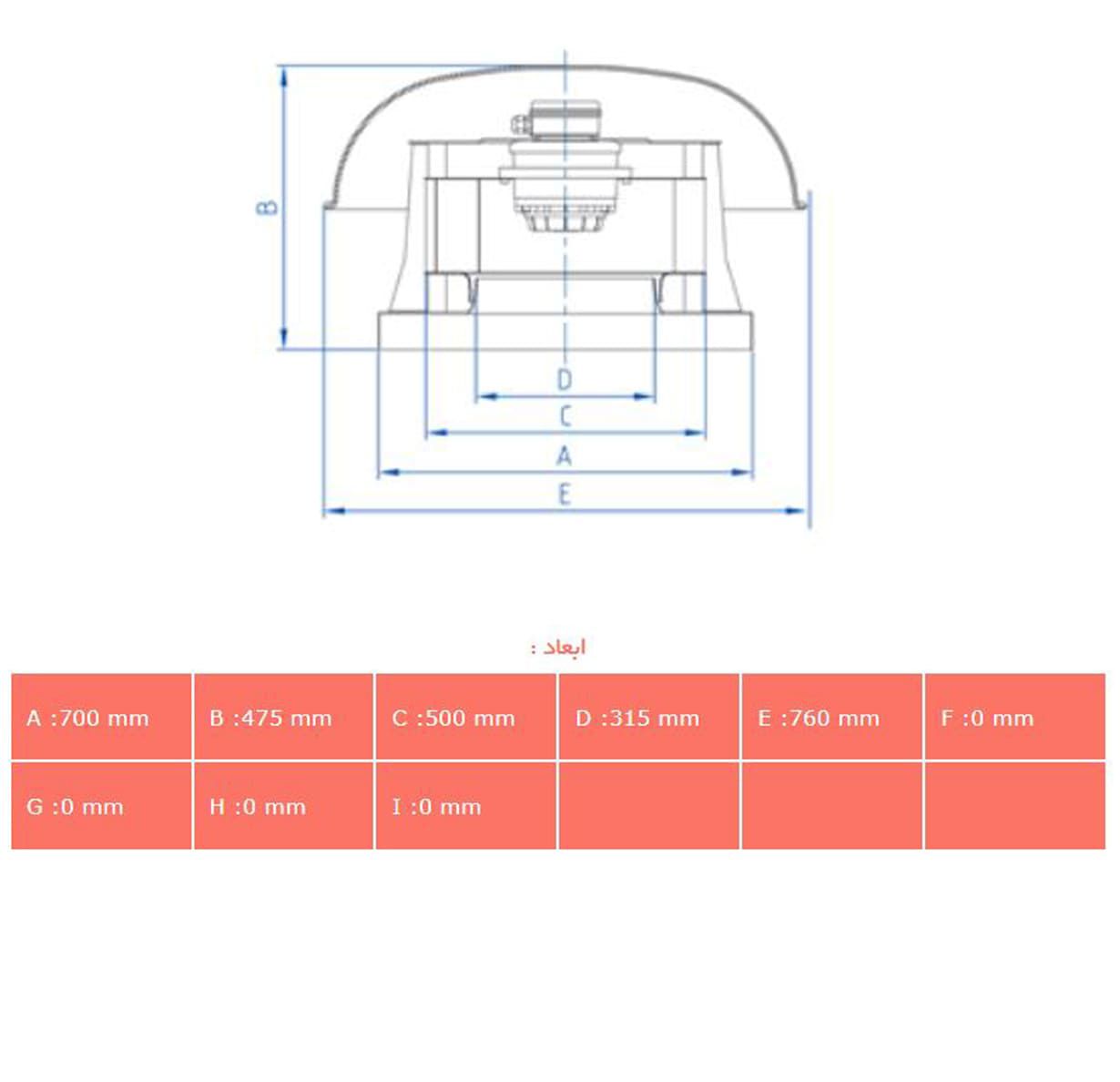 هواکش سقفی قارچی دمنده مدل REB-50/18Z4S
