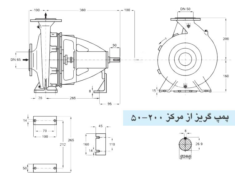 پمپ آب پمپیران مدل 200-50 با موتور 11 کیلووات