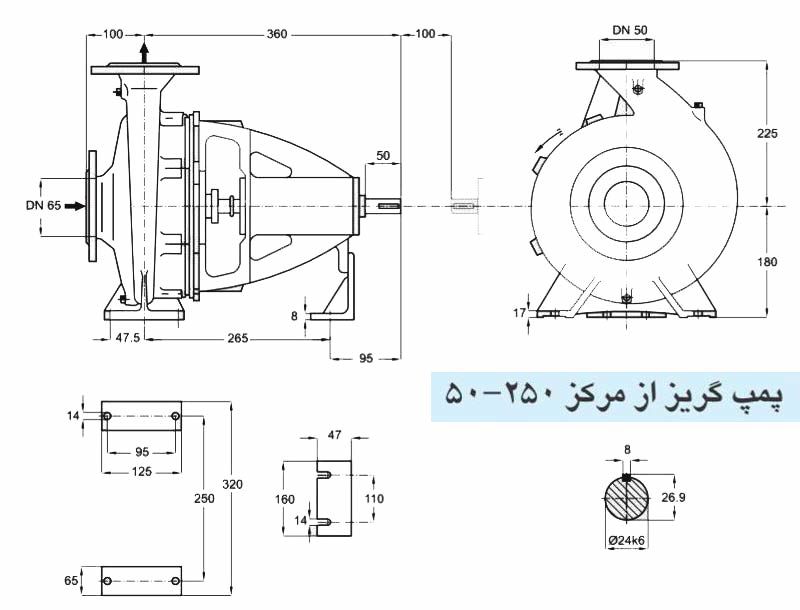 پمپ آب پمپیران مدل 250-50 با موتور 22 کیلووات