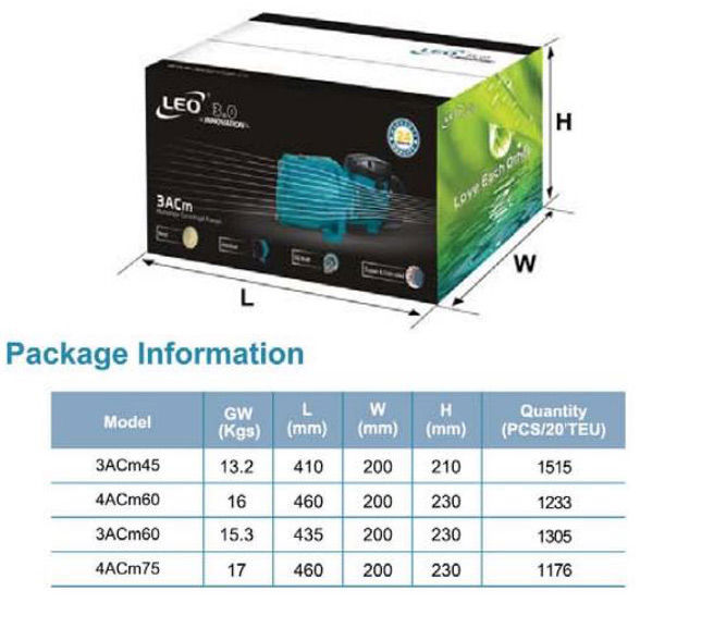 پمپ آب لئو سانتریفیوژ طبقاتی مدل 4ACm60