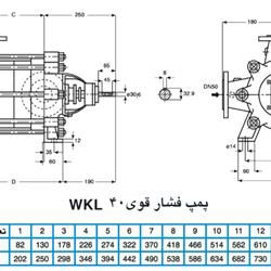 پمپ آب فشار قوی پمپیران مدل WKL40-2 با موتور 2900 دور