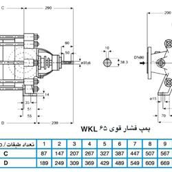 پمپ آب فشار قوی پمپیران مدل WKL65-2a با موتور 2900 دور