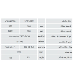 مشعل گازی شوفاژکار مدل CKI-G800
