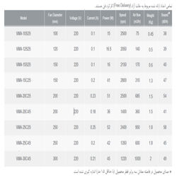 هواکش خانگی فلزی دمنده مدل VMA-30C4S