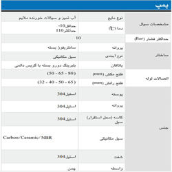 پمپ آب ابارا سانتریفیوژ استیل مدل 3M/I 65-200/22