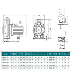 پمپ آب لئو سانتریفیوژ استیل مدل XZB 50-32-200-40