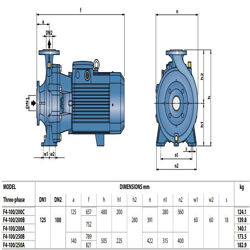 پمپ آب پدرولا سانتریفیوژ مدل F4-100-200B