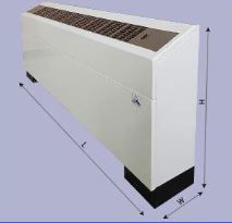 ابعاد فن کویل زمینی تهویه دماوند ابعاد فن کویل زمینی تهویه دماوند