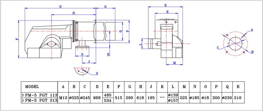 ابعاد مشعل pm5-ogt113 ابعاد مشعل pm5-ogt113