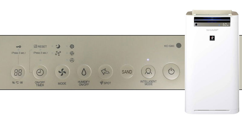 قابلیت دستگاه تصفیه هوا شارپ KC-G60