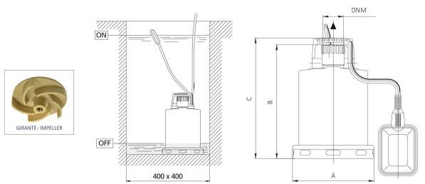 نقشه ابعاد پمپ استنلس استیل TDX سیستما نقشه ابعاد پمپ استنلس استیل TDX سیستما